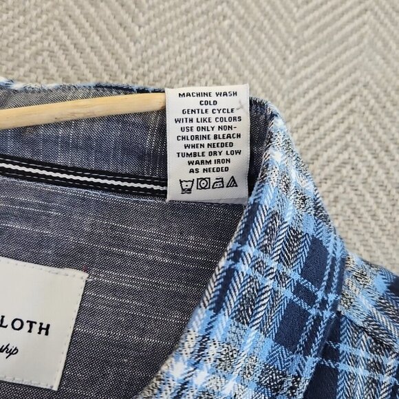 Thread & Cloth Flannel Shirt Women's XXL Blue Long Sleeve Button Down EUC - Picture 8 of 14